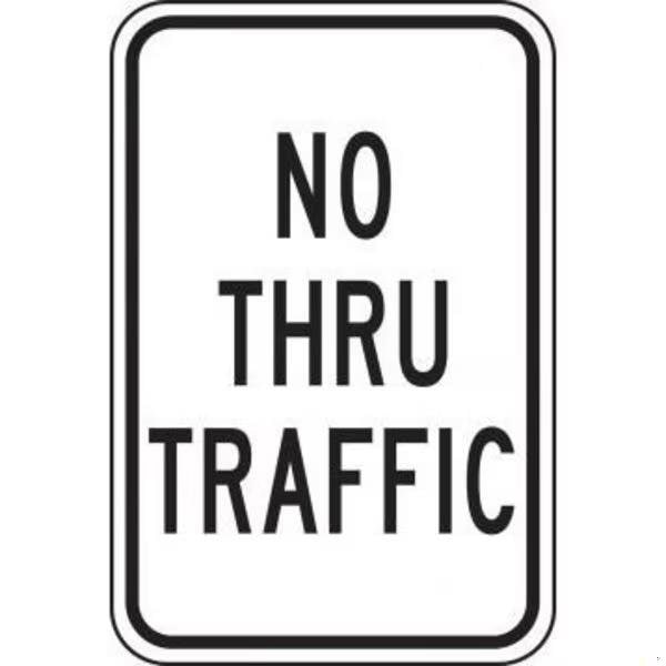 Accuform PARKING SIGN NO THRU TRAFFIC 18 in x MVHR420VS - main